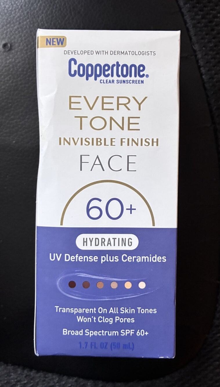 Coppertone Every Tone Invisible Finish Hydrating Face Sunscreen SPF 60+ 1.7 oz
